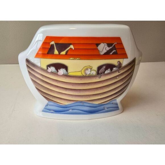 Noah's Ark Piggy Bank Porcelain Vintage - Picture 3 of 9